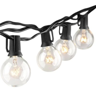 33FT LED Bulb Lights String, 4,5V Solar Powered String Lights